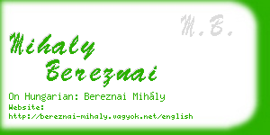 mihaly bereznai business card